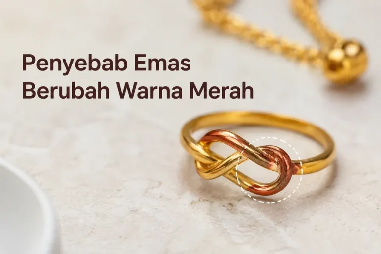 penyebab emas berubah warna merah